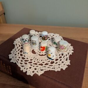 Decorative Ceramic Thimbles Set Misc. Locations